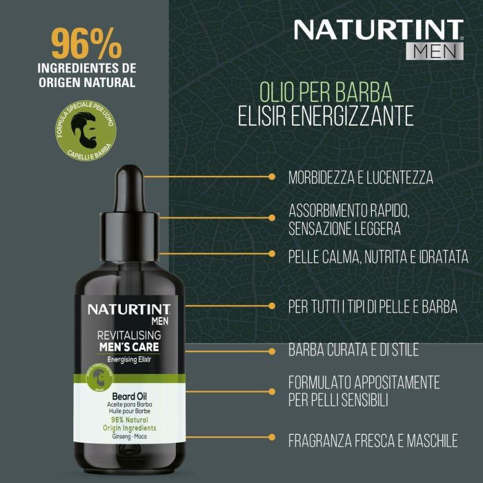 Naturtint Aceite para Barba Revitalising Men's Care 50 ml - Nutre, Suaviza y Revitaliza 8 Naturtint Aceite para Barba Revitalising Men's Care 50 ml - Nutre, Suaviza y Revitaliza 8