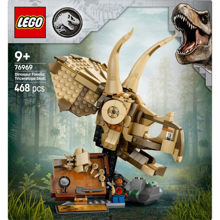 LEGO 76969 Jurassic World Fósiles de Dinosaurios: Cráneo de Triceratops - Set de Construcción para Niños 9 Años 10 LEGO 76969 Jurassic World Fósiles de Dinosaurios: Cráneo de Triceratops - Set de Construcción para Niños 9 Años 10