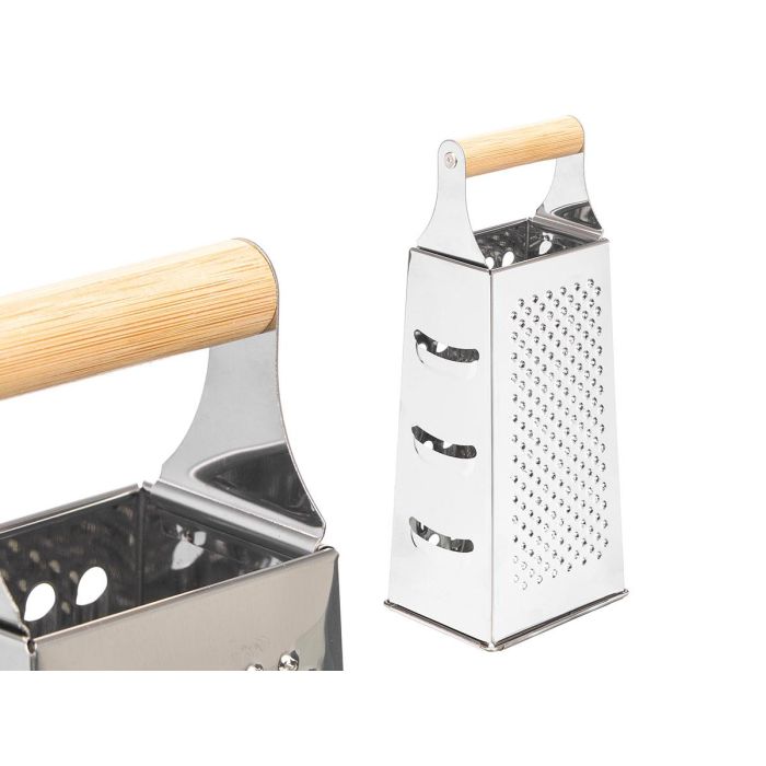 Rallador Acero Conico Mango Bambu Kinvara 10x25x8cm (Set de 12) 0 Rallador Acero Conico Mango Bambu Kinvara 10x25x8cm (Set de 12) 0