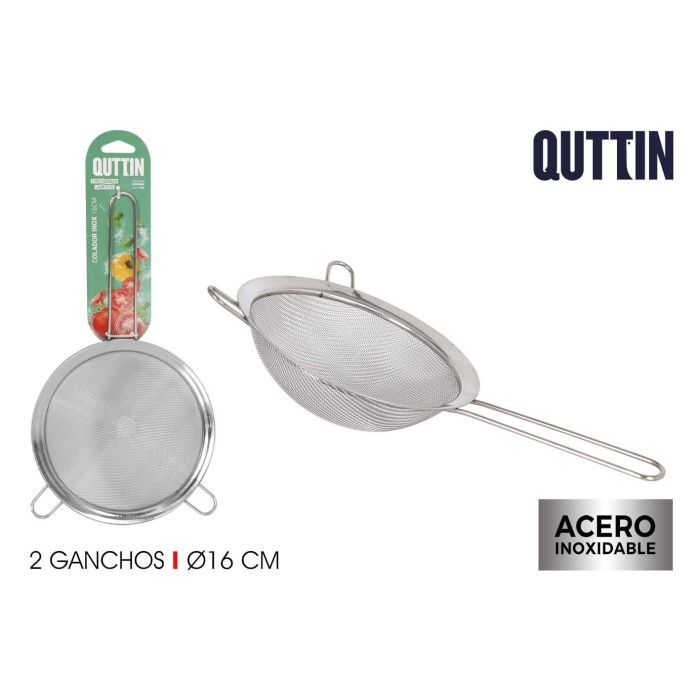Colador de acero inoxidable Quttin 16 cm (12 Unidades) Colador de acero inoxidable Quttin 16 cm (12 Unidades)