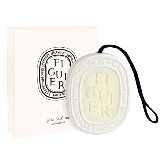 Diptyque Medallón Perfumado Oval Figuier 35g - Ambientador de Cera para Armarios, Cajones y Vestidores, Larga Duración hasta 3 Meses