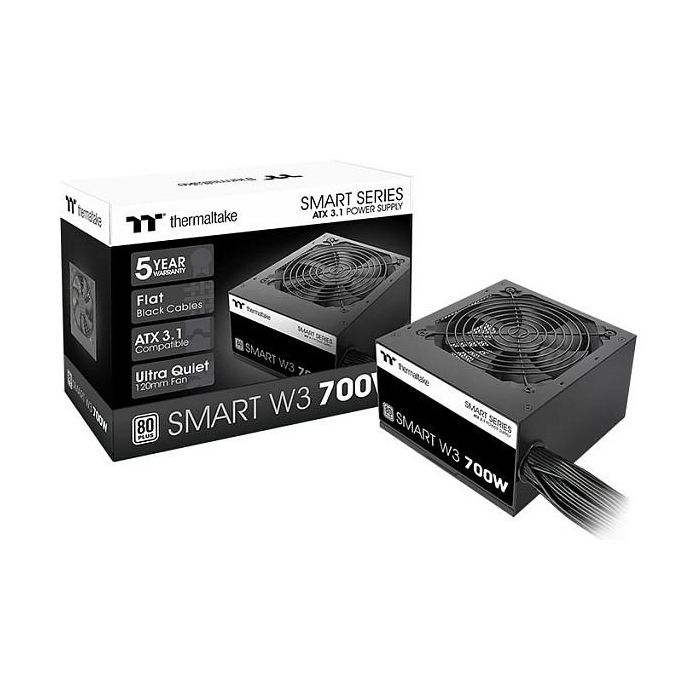Thermaltake Smart W3 ATX12V 3.1 80+ Fuente de Alimentación PC 700W 5 Thermaltake Smart W3 ATX12V 3.1 80+ Fuente de Alimentación PC 700W 5