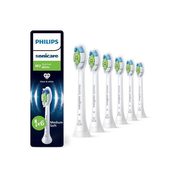 Philips Sonicare HX6066/87 Optimal White - Paquete de 6 cabezales de cepillo de dientes (blanco óptimo) 1
