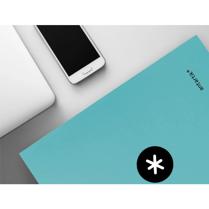 Antartik Carpeta de Anillas A4 Forrada 4 Anillas 25 mm Redondas Color Menta 10