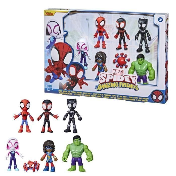 Caja coleccionable de 7 figuras de Spidey, Marvel Spidey and His Amazing Friends, a partir de 3 años 1