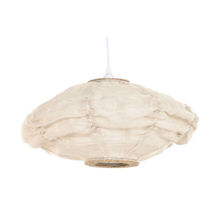 DKD Home Decor Lámpara de Techo Colgante Oriental Colección Japaning Lino Crudo Natural 45x45x20 cm E27 Max 50W 1 DKD Home Decor Lámpara de Techo Colgante Oriental Colección Japaning Lino Crudo Natural 45x45x20 cm E27 Max 50W 1