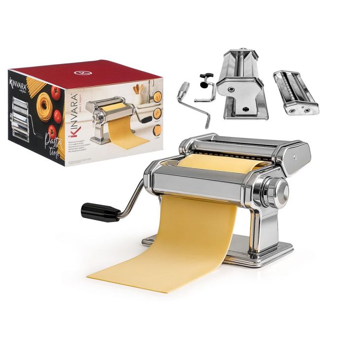 Kinvara Máquina Pasta Fideo 20 cm x 14.8 cm x 20 cm Aluminio Acero Plata (Set de 6)