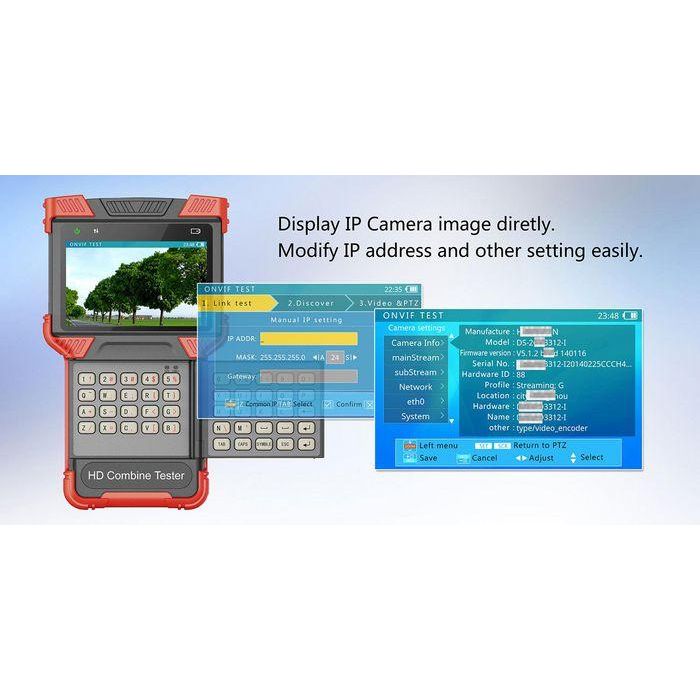 Ernitec Monitor tester WiFi con pantalla táctil 4" HDCVI/AHD/TVI/CVBS salida 12V 2A 3 Ernitec Monitor tester WiFi con pantalla táctil 4" HDCVI/AHD/TVI/CVBS salida 12V 2A 3