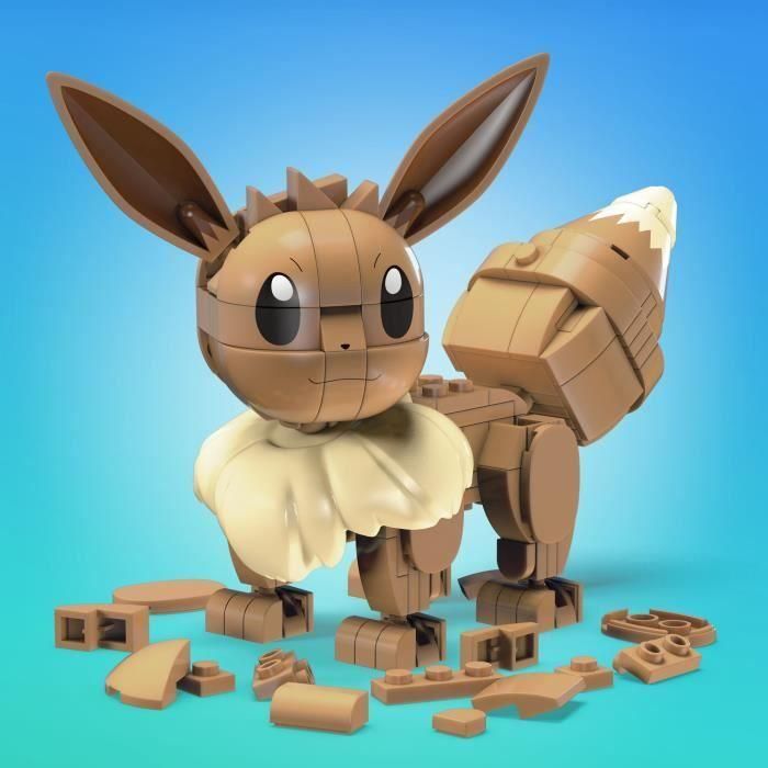 Mega Construx Hdl84 - Conjunto de Construcción Coleccionable Pokémon Eevee, Figura Armable con 228 Piezas y 10cm Altura para Niños +7 Años 3