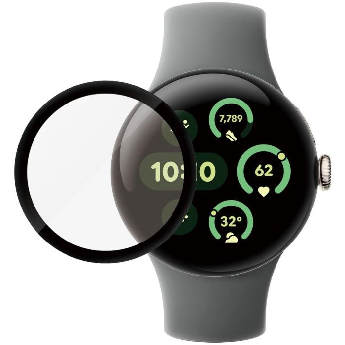 PanzerGlass Protector de Pantalla Ultra-Wide Fit Google Pixel Watch 3 (41mm) Antihuellas, Resistente a Golpes y Arañazos
