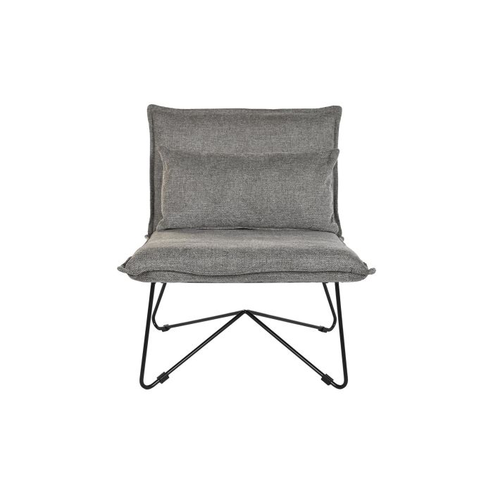 DKD Home Decor Sillon Urban Gris Negro Poliester Metal 78 x 75 x 66 cm 5