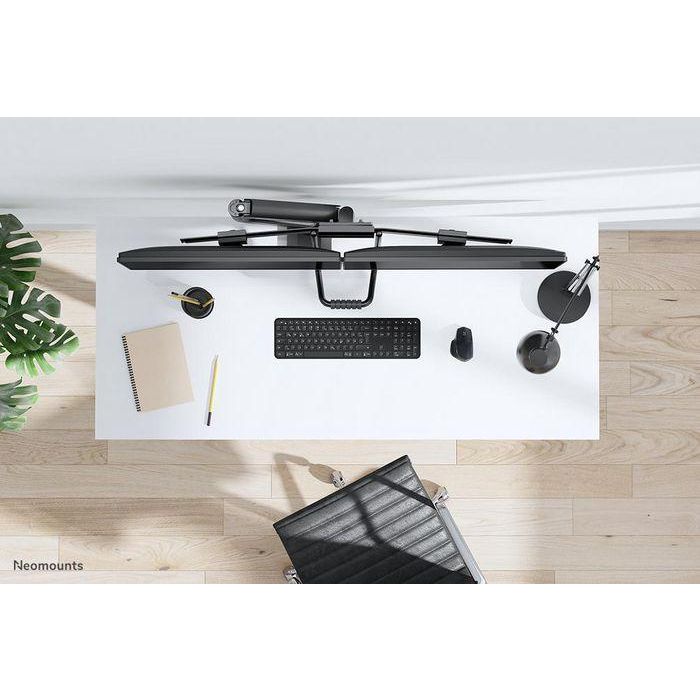 Neomounts DS75-450BL2 Soporte de Escritorio para 2 Monitores 17-32" con Resorte de Gas, Ajustable en Altura y Giro, Negro 17
