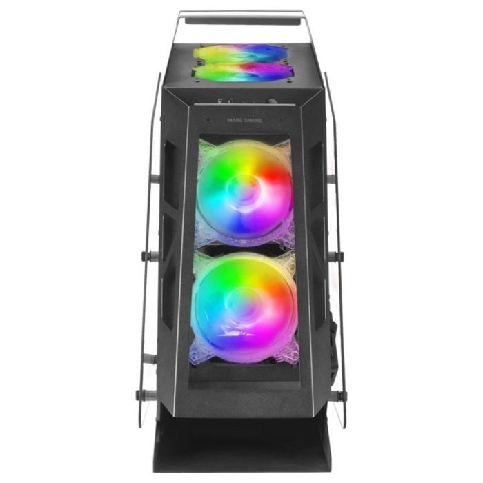 Mars Gaming Caja Ordenador Mars Gaming MC61 Premium, Torre PC Gaming Compacta Micro-ATX, 4 Ventiladores 120mm ARGB Chroma, Cristal Templado, Negro Mars Gaming Caja Ordenador Mars Gaming MC61 Premium, Torre PC Gaming Compacta Micro-ATX, 4 Ventiladores 120mm ARGB Chroma, Cristal Templado, Negro