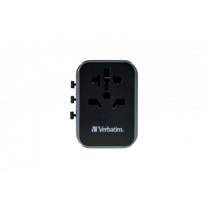 Verbatim Uta-03 Adaptador Universal De Viaje Con 1 Puerto Usb-C - 2 Puerto Usb-A - 2 Puerto Usb-C 2