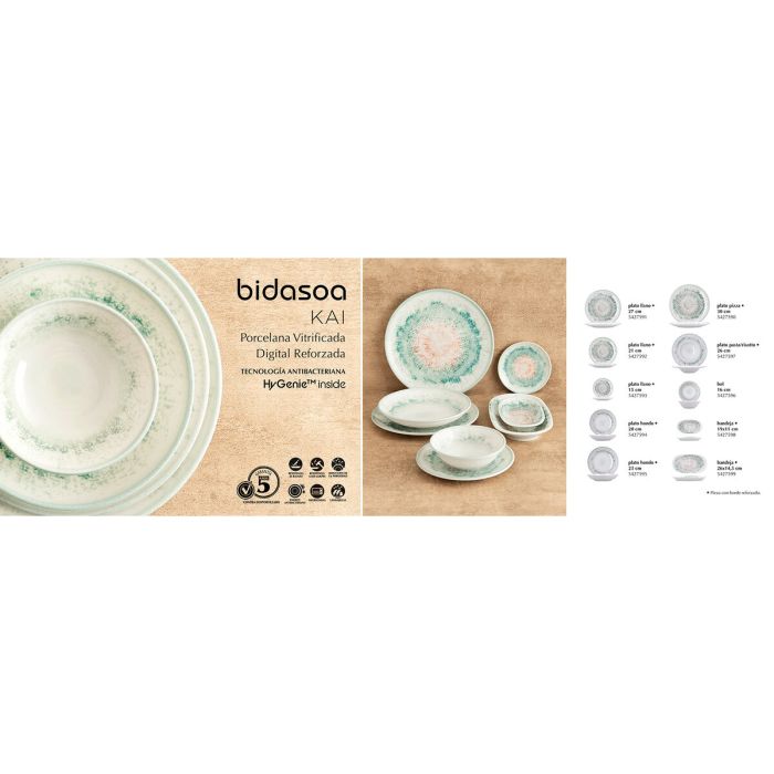 Bandeja de Aperitivos Bidasoa Kai Hydrozero Blanco 26 x 14,5 cm (6 Unidades) 4