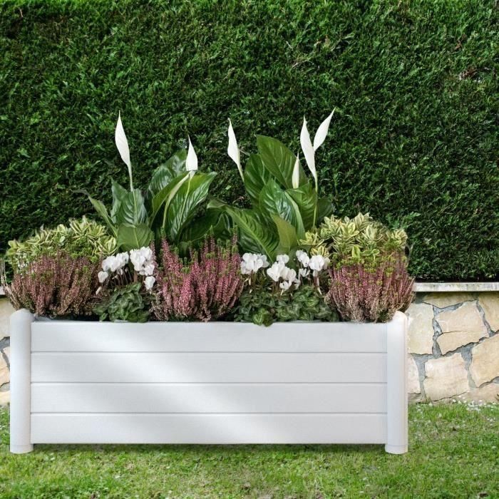Stefanplast Bandeja Rectangular para Flores Blanca 100x43x35 cm con 80L de Capacidad y Acabado de Madera 2 Stefanplast Bandeja Rectangular para Flores Blanca 100x43x35 cm con 80L de Capacidad y Acabado de Madera 2
