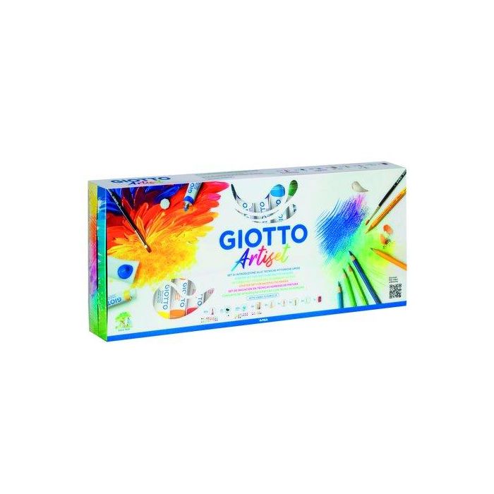Giotto Set De Introducción Todas Las Técnicas Artiset - Incluye Témpera, Pinceles, Lápices Acuarelables y Bicolor