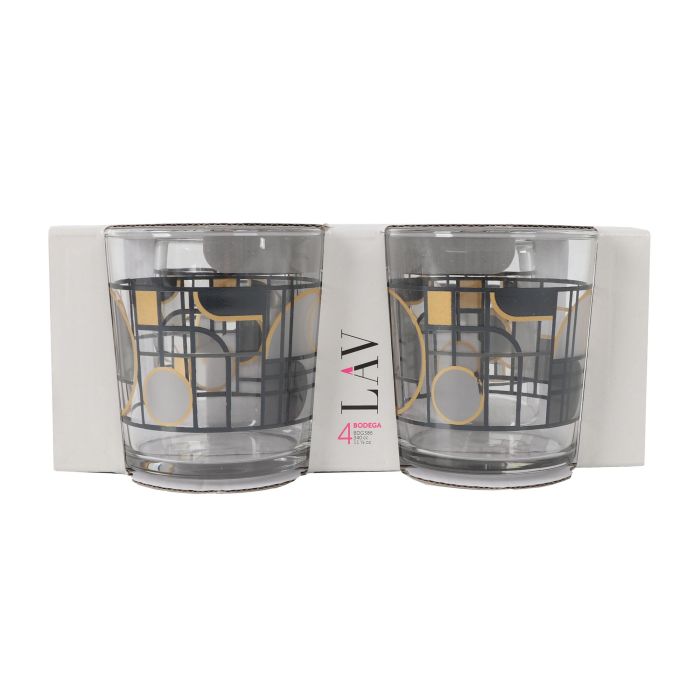 Set de 4 Vasos Pinta 340 cc Abstracto LAV (6 Cajas) 1 Set de 4 Vasos Pinta 340 cc Abstracto LAV (6 Cajas) 1