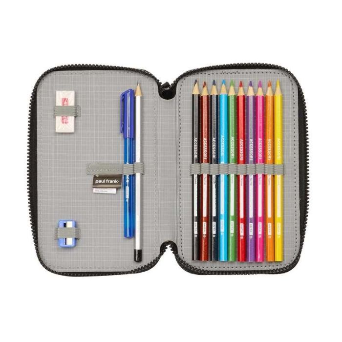 Plumier Doble Paul Frank Join the fun Negro 12.5 x 19.5 x 4 cm (28 piezas) 1 Plumier Doble Paul Frank Join the fun Negro 12.5 x 19.5 x 4 cm (28 piezas) 1
