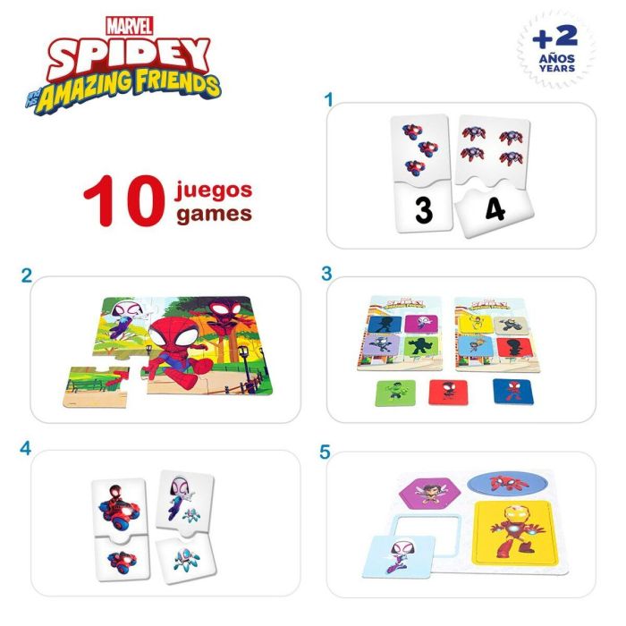 Juego Educativo Spidey 24,5 x 0,2 x 24,5 cm (6 Unidades) 10 en 1 5