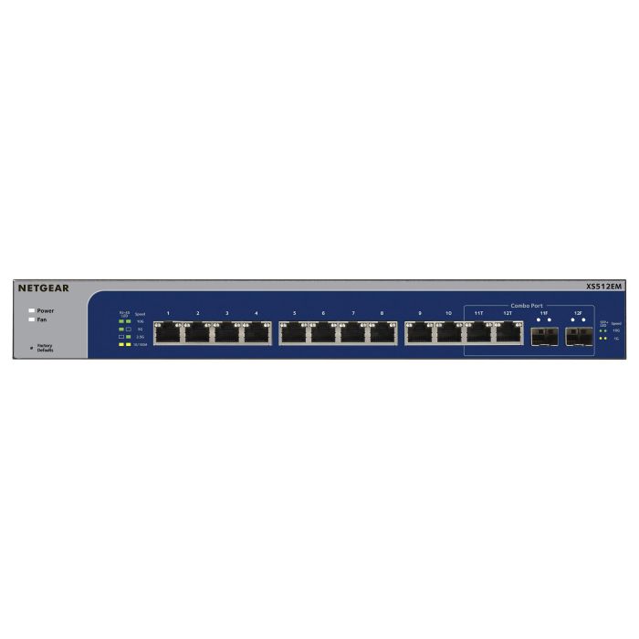 NETGEAR Switch 12 Puertos Gigabit Ethernet Gestionado L2 10G XS512EM-100NUS Montaje Rack 1U 2 NETGEAR Switch 12 Puertos Gigabit Ethernet Gestionado L2 10G XS512EM-100NUS Montaje Rack 1U 2