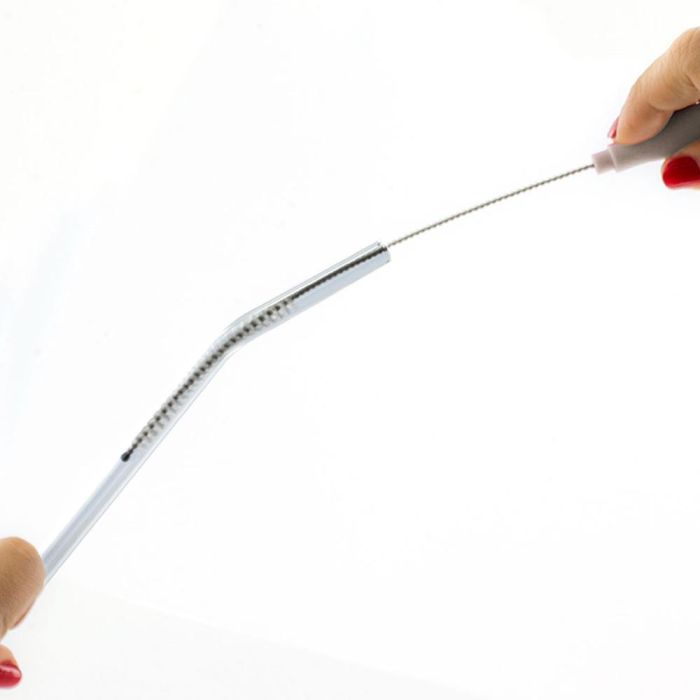 Cook Concept Escobilla Limpieza Pajitas Cocktail Lounge Reutilizables Flexible 24.5x2 cm 4