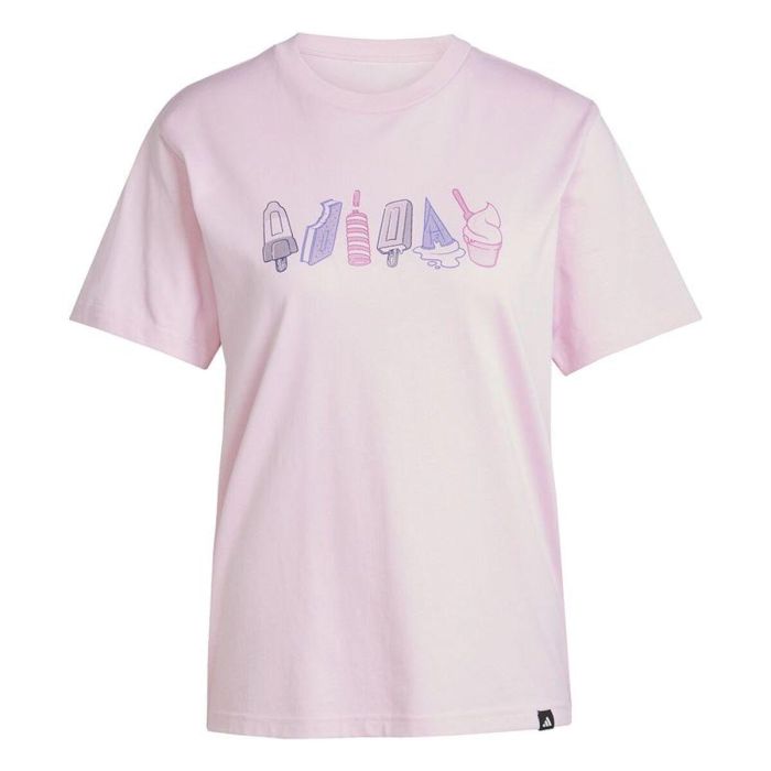 Camiseta de Manga Corta Mujer Adidas Rosa 13-14 Años 0 Camiseta de Manga Corta Mujer Adidas Rosa 13-14 Años 0