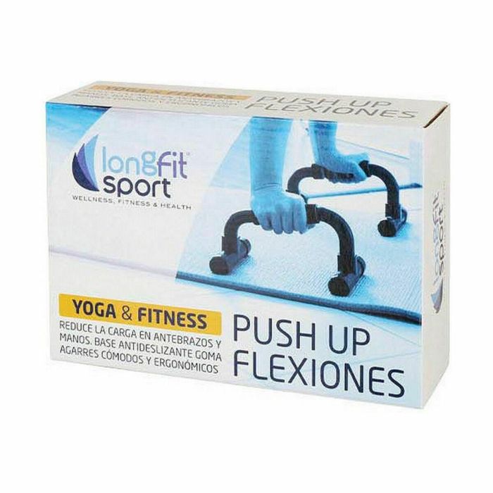 Soporte para Flexiones LongFit Sport Azul Negro (3 Unidades) 1