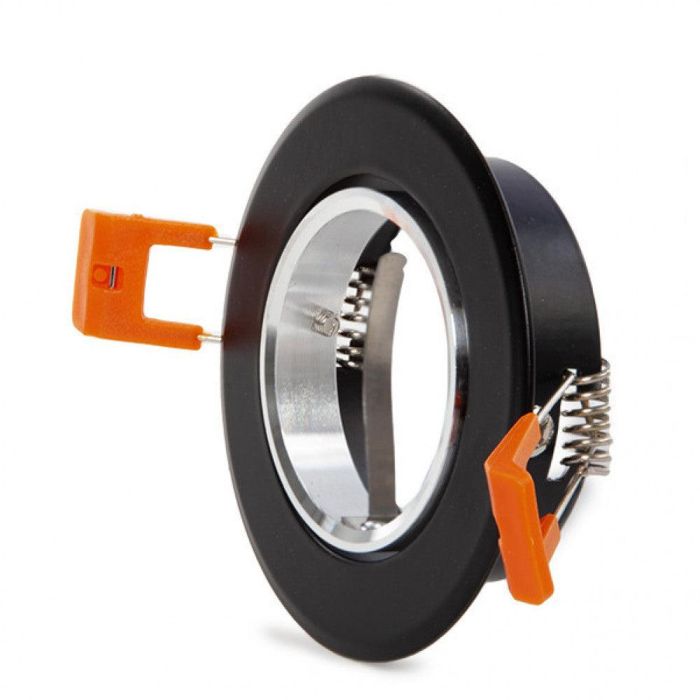 Aro Foco Downlight Circular GU10 Ø84Mm - Negro Aro Foco Downlight Circular GU10 Ø84Mm - Negro