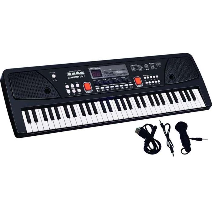 Organo electronico 61 teclas con microfono,toma usb y cable de audio 63x20x6 cm 3 Organo electronico 61 teclas con microfono,toma usb y cable de audio 63x20x6 cm 3