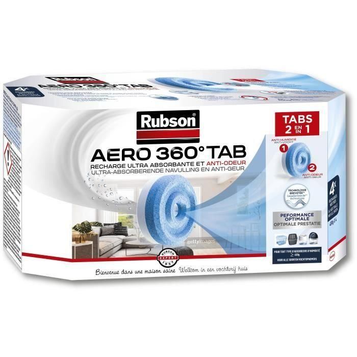 Rubson Absorbente de Humedad Aero 360° x4