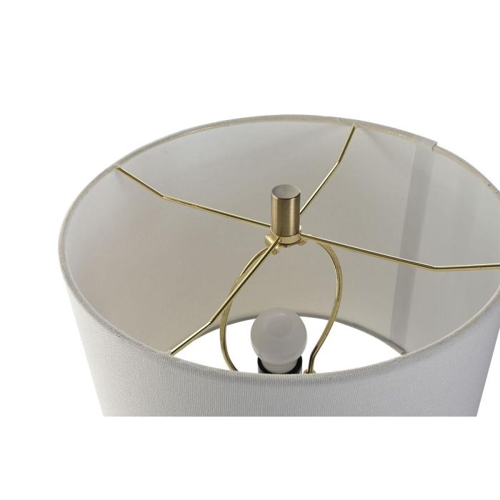 Lampara Sobremesa Glam DKD Home Decor Blanco Dorado 30 x 60 x 30 cm 2 Lampara Sobremesa Glam DKD Home Decor Blanco Dorado 30 x 60 x 30 cm 2