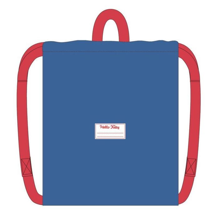 Cerdá Saquito Escolar Hello Kitty Azul 27x33x1 cm para Niños +3 años 1