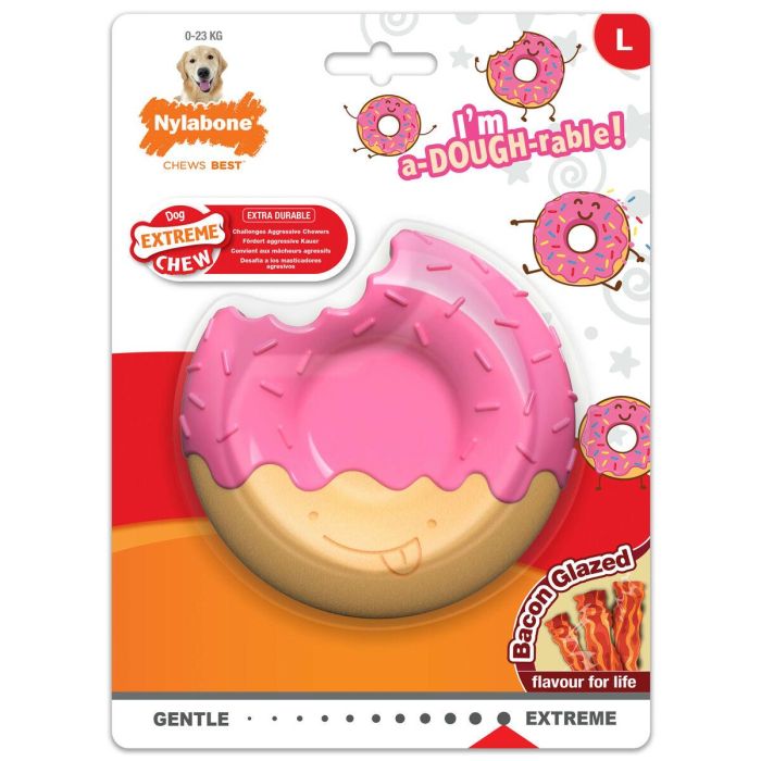 Juguete para perros Nylabone Rosa Bacon L 2 Juguete para perros Nylabone Rosa Bacon L 2