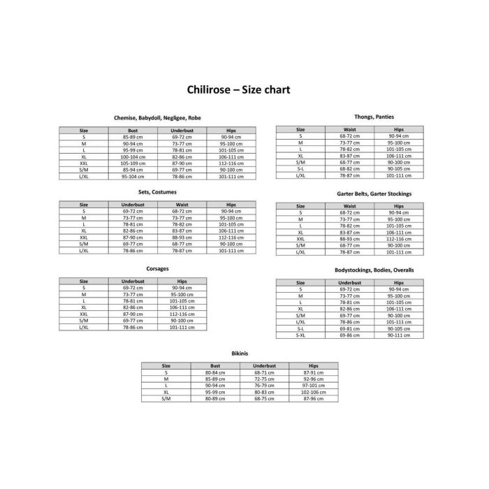 Disfraz Erótico Chilirose M 5 Piezas 5 Disfraz Erótico Chilirose M 5 Piezas 5