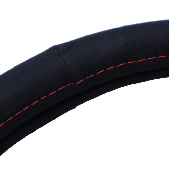 MOMO Funda Volante Easy Microfibra Negro-Rojo Pespunte Talla M 38-39 cm MOMLSWC0EAMKR 2