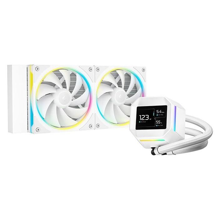 Deepcool LM240 White Kit de Refrigeración Líquida para Procesador 2x12cm Blanco con Iluminación LED