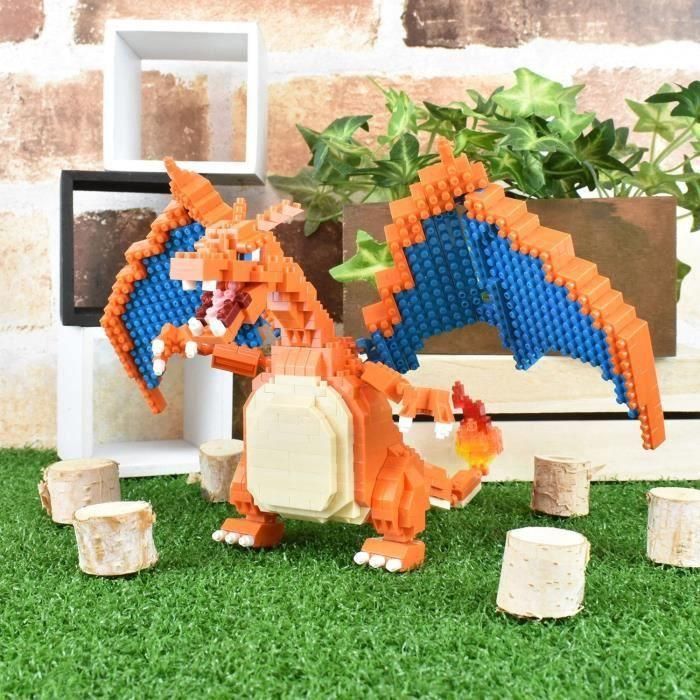 Figura Pokémon Charizard - BANDAI - Nanoblock - Figura Brick 860 piezas - Kit de construcción - NBPM80 5 Figura Pokémon Charizard - BANDAI - Nanoblock - Figura Brick 860 piezas - Kit de construcción - NBPM80 5