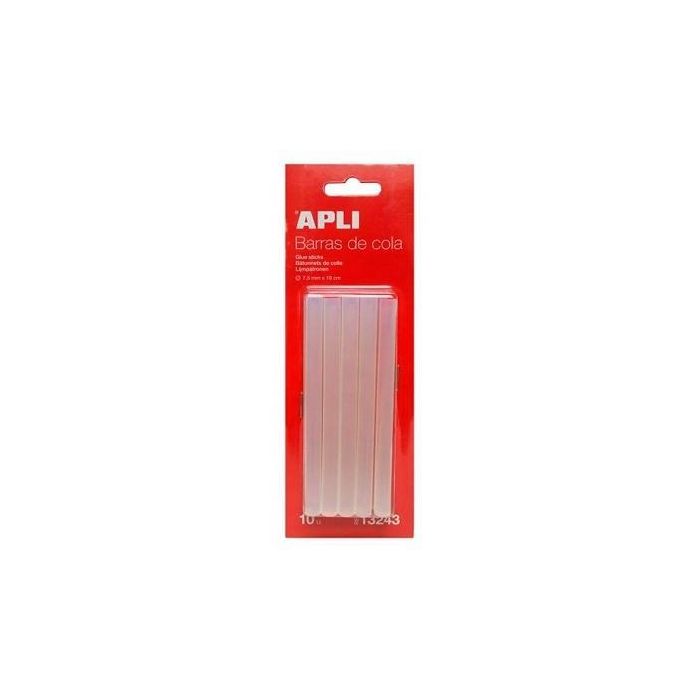 Apli Barras De Cola Para Pistola Termofusible Transparentes Ø7,5 mm X 10 cm -10U- Apli Barras De Cola Para Pistola Termofusible Transparentes Ø7,5 mm X 10 cm -10U-