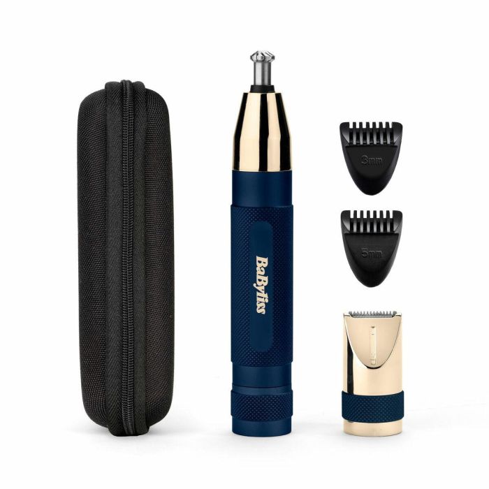 Babyliss Recortadora de Precisión E112E Super-X Metal para Nariz Orejas y Cejas Hombre Acabado Dorado y Azul 5 Babyliss Recortadora de Precisión E112E Super-X Metal para Nariz Orejas y Cejas Hombre Acabado Dorado y Azul 5
