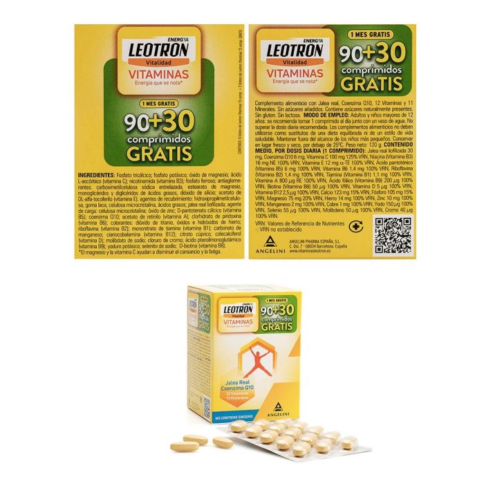 Leotron Vitaminas 90 Cápsulas + 30 Cápsulas Gratis