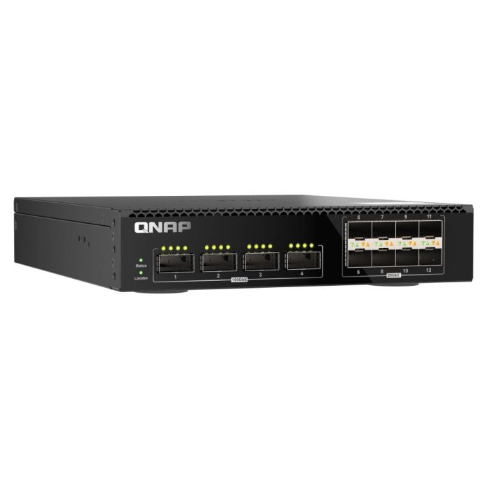 Qnap QSW-M7308R Switch Conmutador Gestionado 12 Puertos (4x 100Gb QSFP28 + 8x 25Gb SFP28) 1200 Gbps Montaje en Rack 7