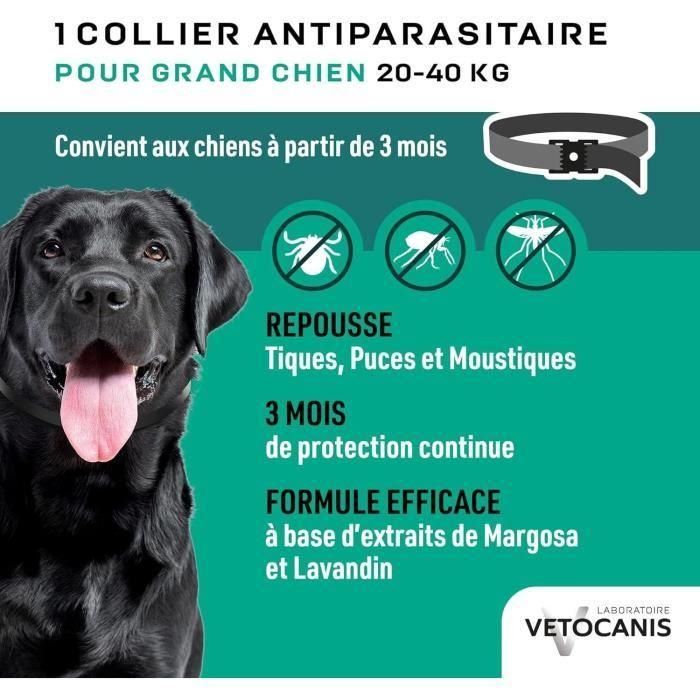 Collar de control de plagas de perros grandes VETOCANIS 1 Collar de control de plagas de perros grandes VETOCANIS 1