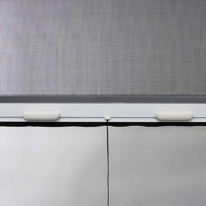 Stor Insect Mosquitera Enrollable Vertical para Ventana de Fibra de Vidrio PVC Gris y Marco PVC con Caja Discreta 145 x 100 cm 1