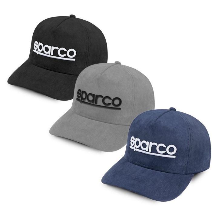 Sparco Gorra Suede S01353NR Negra de Ante para Motor 100% Algodón Talla Única