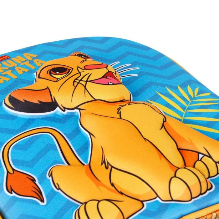 Mochila 3D Pequeña Hakuna Disney El Rey León Azul 4