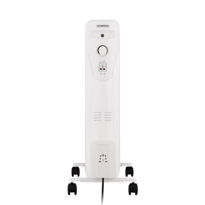 Oceanic OCEABH1500W2 Baño de aceite de radiador eléctrico 1500W - 3 potencias, 7 Elementos, Blanco, Móvil 2 Oceanic OCEABH1500W2 Baño de aceite de radiador eléctrico 1500W - 3 potencias, 7 Elementos, Blanco, Móvil 2