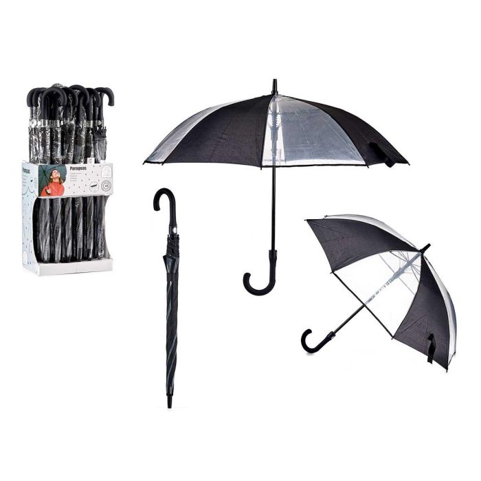 Paraguas Automático 8 Varillas Negro Arte Regal - 96x96x84.5 cm, Diámetro 37" (24 Unidades) Paraguas Automático 8 Varillas Negro Arte Regal - 96x96x84.5 cm, Diámetro 37" (24 Unidades)