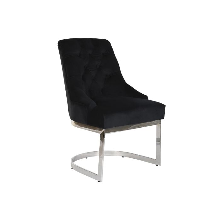Silla Moderno DKD Home Decor Negro Plateado 58 x 93 x 60 cm Silla Moderno DKD Home Decor Negro Plateado 58 x 93 x 60 cm