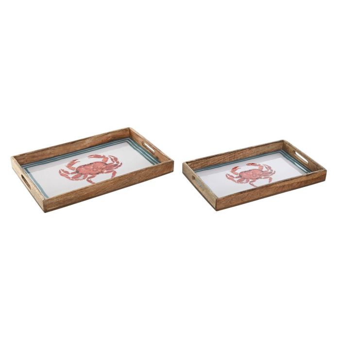 Bandeja Mediterraneo DKD Home Decor Multicolor 27 x 5.5 x 43.5 cm Set de 2 2 Bandeja Mediterraneo DKD Home Decor Multicolor 27 x 5.5 x 43.5 cm Set de 2 2